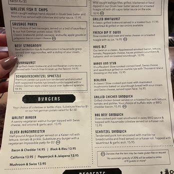 Menu 1 — Glueks Bar and Restaurant